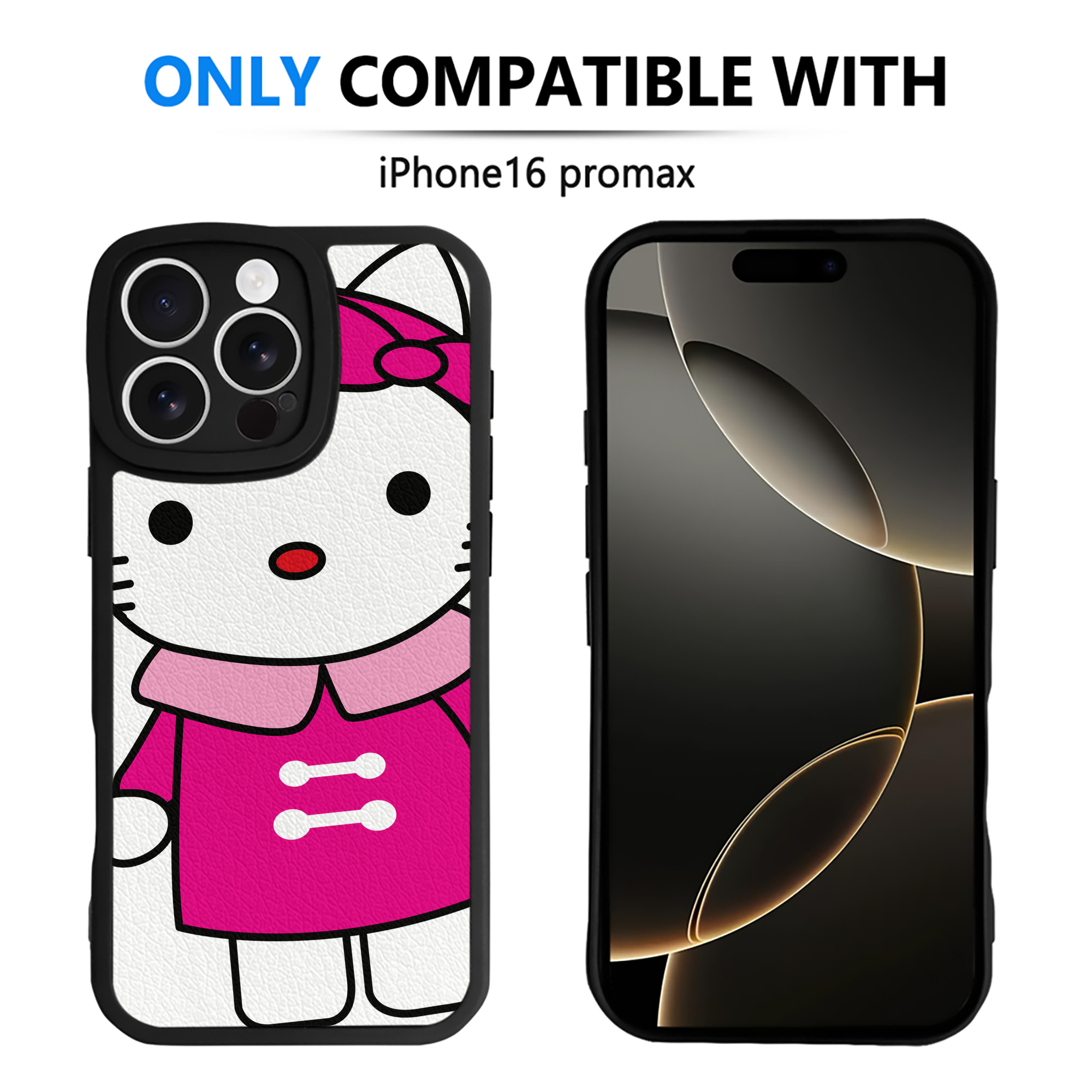 （画像用） Hello Kitty ハローキティ 【iPhone 16シリーズ対応】シリコンスマホケース（レザー調） 材質：シリコン